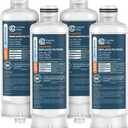 Crystala Filters CFDA9717B Replacement for DA97-17376B Water Filter, NSF 42 Compatible with Samsung HAF-QIN, HAF-QIN/EXP, DA97-08006C, RF23M8070SG, RF23M8070SR, RF23M8090SG, RF23M8570SR (4 Pack)