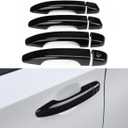 Car Door Handle Cover Compatible for 2018 2019 2020 2021 2022 Honda Accord Accessories Door Handle Protector Glossy Black (Without Keyless Entry Holes)