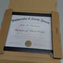 Americanflat 8.5x11 Diploma Frame with Shatter-Resistant Glass - Document Frames with Engineered Wood - Legacy Collection - Certificate Frame for Tabletop and Wall Display - Black