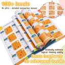 STEM Logic Road Builder Toys: Board Games Toys for 5 Year Old Kids, Montessori Brain Teaser Puzzles Educational Learning Activities Toy for Kid Ages 3 4 6-8 12 Boys Girls Gifts (Orange 32PCS)