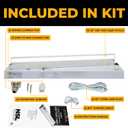 LED Under Cabinet Lighting Hardwired - 3CCT 32 Inch White Finish - Undercabinet Lights for Kitchen - Linkable Undercounter Dimmable Plug in Light or Hard Wired - Under Counter Fixture Direct Wire