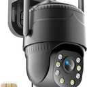 KKB 4G LTE Cellular Security Camera, No WiFi Security Cameras 24/7 Recording, Wired Cellular Cam Indoor/Outdoor Built-in SIM Card, 2K Color Night Vision, PIR Motion Detection, 2 Way Audio (Black)