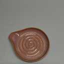 Spoon Rest, Ceramic Cooking Spoon Holder for Kitchen Counter, Large Utensil Rest for Spoons, Ladles, Tongs, Spatula, 5 Inches (Reactive Red Glazed)