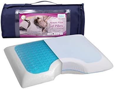 COMFYT Side Sleeper Pillow - Cervical Cooling Pillow, Gel Memory Foam Shoulder Bed Pillows Orthopedic Supports Posture Neck for Back Stomach Sleepers (White)