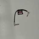 GLS Audio Instrument Cable - Amp Cord for Bass & Electric Guitar - Straight to Right Angle 1/4 Inch Instrument Cable - Black/Grey Braided Tweed, 6 Ft