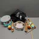 MINIARTIS Toddler Musical Instruments - Montessori Wooden Musical Toys for Toddlers 1-3 | Modern Boho Baby Drum Set with Neutral Colors Percussion Instruments | Kids Preschool Educational