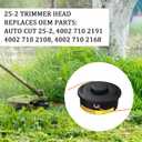 2 Pcs 25-2 Bump Feed Trimmer Head 4002 710 2191 Compatible with Stihl Weed Eater Head FS55 FS55R FS56 FS56RC FS70 FS70R FS80 FS85 FS90 FS90R FS91R FS94R FS100RX FS110 FS111R FS111RX Weedeater Parts