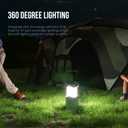 Lichamp LED Camping Lantern, 4 Pack Battery Powered Flashlight for Power Outages, Portable Collapsible Hanging Light Essential for Home, Outdoor, Emergency Lamp Survival Kit Gear for Hurricane, Gray