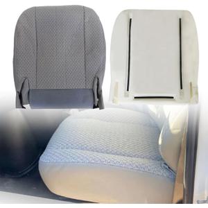 NLQR Gray Cloth Front Driver Side Bottom Replacement Seat Cover & Foam Cushion fit for Chevy Express GMC Savana 1500 2500 3500 Van 2003 2004 2005 2006 2007 2008 2009 2010 2011 2012 2013 2014