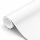 Thick White Contact Paper Matte White Wallpaper 16"x198" Waterproof Peel and Stick Wallpaper Decorative Self-Adhesive Vinyl Film Wrap Contact Paper for Walls Furniture Countertop