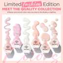 modelones Nail Polish Set 6 Colors Neutral Nude Pink Mini Skin Tones Collection Quick Dry Neutral Glitter Finger Nail Polish Home DIY Manicure Valentine's Gift for Women Girl (A0-Meteor Swarm)