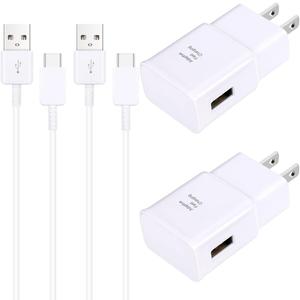 Type C Charger,USB C Android Phone Wall Charger Block & 6.6ft C Charger Fast Charging Cable for Samsung Galaxy S26/S25/S22/S22+/S22 Ultra /S21/S21+/S20/S10/S10+/S10e/S9/S9+/S8/S8Plus/Edge/Active/Note (White)