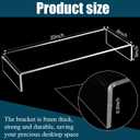 Jetec 2 Pcs Acrylic Monitor Stand Desktop Video Acrylic Monitor Riser Desk Shelf Computer Stand for Laptop TV Computer Screen Desk Organizer Teacher's Day Supplies (Clear, 20 x 8 x 3 Inch)