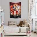 IDOLUSTER Soccer Superstar Cristiano Ronaldo Signed Wall Tapestry Poster For Kids Fans Bedroom Wall Hanging Decoration-Ronaldo Tapestry For Teen Boy Birthday Party Gifts-70x100CM