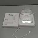 Ofone Contact Lens Cleaner, Ultrasonic Contact Lens Cleaning Machine with USB Charger, Timer Display and 5 Contact Solution Cases Kit Replacement for Soft Hard Colored RGP Lenses (White)