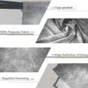 ZTHMOE 5x7ft Fabric Grey Abstract Texture Photography Backdrop (No Stand No Clips) Portrait Photoshoot Background Adult Newborn Child Headshot Photo Studio Props Booth Rod Pocket On Top