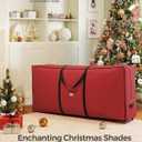 SONGMICS Christmas Tree Storage Bag with 1.6-Inch Wheels, Rolling Storage Bag, up to 9 ft, For Disassembled Holiday Tree, Length-Adjustable Handles, 600D Oxford Fabric, Cherry Red URXS004R01