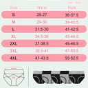 MISSWHO Cotton High Waisted Womens Underwear Soft Stretch Breathable Full Coverage Ladies Panties(Regular & Plus Size) (Gray, XL)