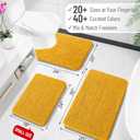 OLANLY Bathroom Runner Rugs 47x20, Soft Absorbent Chenille Bath Rugs, Rubber Backing Quick Dry, Machine Washable Long Bath Mats for Bathroom, Tub and Shower, Home Decor Accessories, Golden Yellow