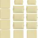 14 Pcs Outdoor Cushion Slipcovers All-Weather Patio Cushion Covers, Replacement Waterproof with Zipper for Patio Furniture, Sectional Couch 3 Sizes, Covers Only (Light Yellow)