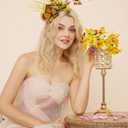 Gionforsy Butterfly Fascinator Headband Monarch Butterfly Headband Crown Tea Party Halloween Costume Headpiece (Yellow)