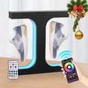 Meticuloso Levitating Shoe Display Stand, Hanging Shoe Rack LED Floating Shoe Display, for Shoe Weight <550g Magnetic Levitating Sneaker Stand for Shoes Collectors Advertising Exhibition Shoe