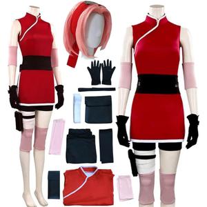 Anime Cosplay Costume Anime Dress Red Cosplay Ouftits With Wig Halloween Women (XX-Large)