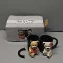 MIAMIO – Bear Ceramic Cute Cups 350 ml, 3D Cute Mugs Animal Coffee Mugs for Coffee, Milk and Tea Lovers Cute Bear Mug Couple Gifts for Birthday/Christmas as Gifts for Women Men