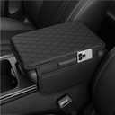 Upgraded Car Center Console Cover Microfiber Leather with 2 Storage Bags Car Armrest Storage Box Car Interior Accessories for Most