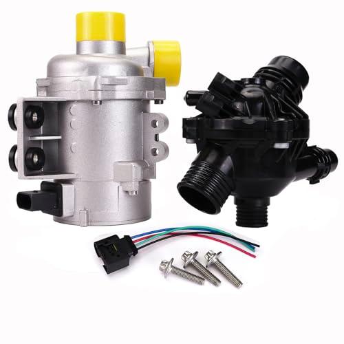 Electric Water Pump and Thermostat Kit - OEM 11517586925 11517563183 - Compatible with 128i 325i 328i 330i 525i 528i 530i X3 X5 Z4 N52 Engine 2006-2013