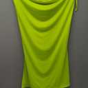Women's Sexy Backless V Neck Mini Dress High Slit Club Night Out Party Cocktail Dresses (Neon Green), M