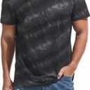 VEIISAR Men's Crew Neck T Shirt - Fitted Elastic Tees Fresh Print Tshirts - Pattern & Color 20+ (XXL)