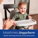 Chicco Bento Booster 3-in-1 Portable Booster Seat for Table, Feeding Seat and Toddler Chair for Babies and Toddlers, for Children up to 50 lbs., Lightweight, Compact Fold, Oat/Beige