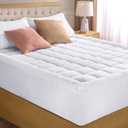 Utopia Bedding Twin XL Mattress Pad, Quilted Fitted Premium Mattress Protector, Deep Pocket Cover Stretches up to 16 Inches, Fluffy Pillow Topper (39x80 Inches, White)