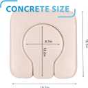 PU Commode Seat Cushion with Sponge Padded,C Shape Waterproof Soft Pad,Suitable for Bedside Commode Chairs,Raised Toilet Seats(Beige)