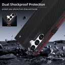 VISOUL Leather Case for Samsung Galaxy S25, Genuine Leather Magnetic Wallet Case Card Holder Kickstand Flip Folio Phone Cover Compatible with Samsung S25 (6.2 inch) Black+Red