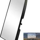 Heated Upper Flate Mirror Glass, Compatible with 2008-2017 Freightliner Cascadia, Replace TL-28716A Wide View Clear Vision High Reflective Flate Upper Rapid Heating Mirrors Glasses with Back Plate