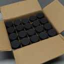 20 PACK 2 oz Glass Shot Bottles w/ Black Lids & 20 Labels - Small Clear Jar for Ginger, Wellness Shot, Juice, Sample, Whiskey - Travel Essentials Mini Bottles - Wide Mouth, Leakproof, Dishwasher Safe