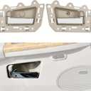 4pcs Interior Door Handle Front/Rear Left and Right Side Beige Chrome Compatible with 2005-2011 Jeep Grand Cherokee Replaces 1EH131D5AA 1EH121D1AA 5HR371D1AJ 5HR381D1AJ