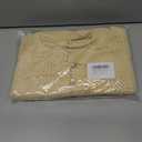 Sovoyontee Women's 2 Piece Swimsuit Coverup Crochet Hollow Out Bathing Suit Swim Beach Cover Up Crop Top Skirt Sets (Beige, L)