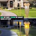 Solar Outdoor Lights, Solar Torch Lights Outdoor Flickering Flame, Outdoor Decorations for Patio Path Yard - 8 Pack
