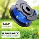 Weed Wacker String Replacement Compatible with Ryobi One+ AC14RL3A, 0.065'' String Trimmer Refill for Ryobi String Trimmer, 99 FT Autofeed Weed Eater String for R yobi 18V,24V,40V(9 Spools+2 Caps)