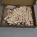 Vesici 120 Set Christmas Wooden Spoons Hot Cocoa Chocolate Bar Supplies Christmas Utensil Disposable Holiday Serving Pieces Xmas Party Favor Stocking Stuffer Candy Kitchen Cooking Baking (Candy Cane)