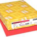 Neenah Astrobrights Color Paper, 8.5”x11”, 89gsm, Rocket Red, 500 Sheets (22641), 24lb Colored Paper