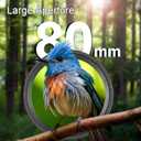 20-60x80 Spotting Scopes for Bird Watching, BAK4 Waterproof Spotting Scope for Wildlife Viewing Hiking Camping, HD Spotter Scope with Tripod Smartphone Holder and Carrying Bag