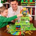 LEKSON St. Patricks Day Leprechaun Trap Kit with Coin Drop Slot, Interactive Leprechaun Trap Box for Kids, How to Catch a Leprechaun Craft, Tabletop Holiday Decoration (Green01)