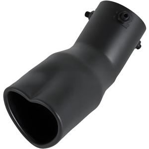 Car Exhaust Tip 2.5 inch Inlet, Universal Car Exhaust Pipe Modification Tail Throat Tail Pipe Stainless Steel Muffler Tip, Adjustable Heart Shaped Car Thickened Pipe (Curved,Matte Black)