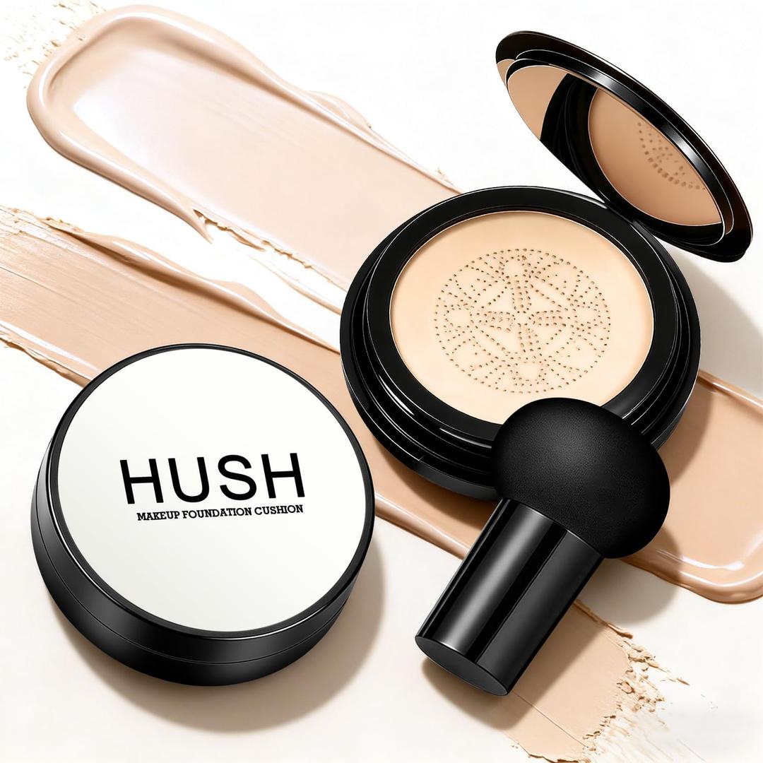 Natural Glow - Ideal for Light/Medium Complexions,Luvie Glow Foundation, Mushroom Head Air Cushion CC Cream - BB Cream Foundation for Older Women(Natural)