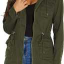 sexycherry Casual Jackets for Women Long Sleeve Lightweight Outwear Bomber Coats with Pockets (Large, Classic/Army Green)