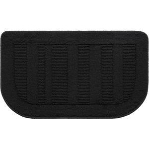 BEQHAUSE 30x18 Inch Kitchen Rug Mat Durable Kitchen Rugs Non-Slip Washable Absorbent Kitchen Mats for Floor Dirt-Resistant Semicircular Kitchen Mat (Black)